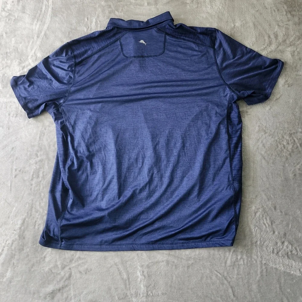 Tommy Bahama Polo Shirt Mens 3XL Blue IslandZone Performance Golf Big & Tall - Picture 8 of 12
